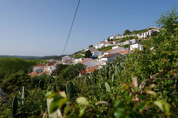 Aljezur Portugal Abril 2018 Vista Panorâmica Das Casas Caiadas Branco — Fotografia de Stock