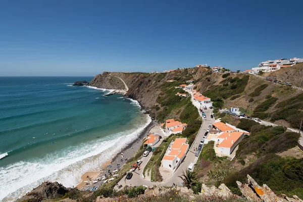 Aljezur Portugal April 2018 Förhöjda Utsikt Över Arrifana Stranden Aljezur — Stockfoto