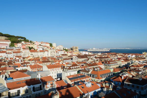 Lizbon Skyline Yükseltilmiş Görünümü — Stok fotoğraf