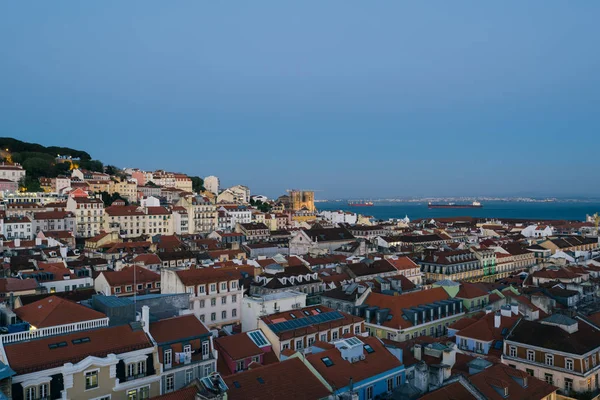 Lizbon Skyline Yükseltilmiş Görünümü — Stok fotoğraf