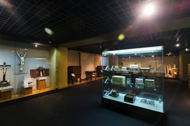 Lisbon, Portekiz - 04 Mayıs 2018: Sergisi antik Ulusal Müzesi Sanat, Lisbon, Portekiz. 