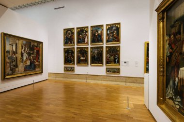 Lisbon, Portekiz - 04 Mayıs 2018: Sergisi antik Ulusal Müzesi Sanat, Lisbon, Portekiz. 