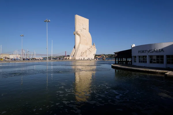 Lisabon Portugalsko Května 2018 Památník Objevy Odrazem Zásobárna Vody Belém — Stock fotografie