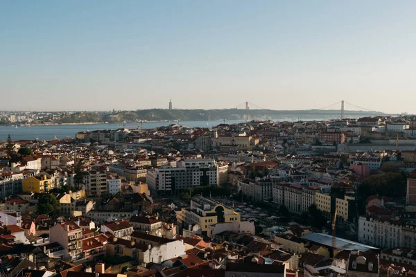 Lizbon Skyline Yükseltilmiş Görünümü — Stok fotoğraf