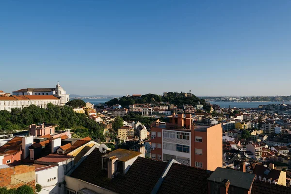 Vista Elevada Del Horizonte Lisboa — Foto de Stock