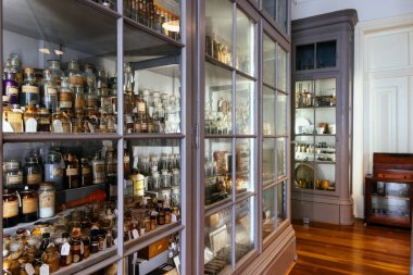 Lisbon, Portekiz - 08 Mayıs 2018: Sergi Salonu'nda Ulusal Doğal Tarih Müzesi ve bilim, Lizbon. 