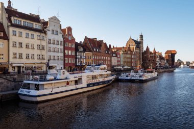 Gdansk, Polonya - 09 Mayıs 2018: Gdansk eski şehir .
