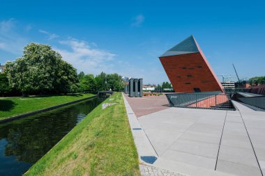 Gdansk, Polonya - 11 Mayıs 2018: İkinci Dünya Savaşı yaz, Gdansk, Polonya'nın Müzesi Buidling