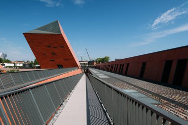 Gdansk, Polonya - 11 Mayıs 2018: İkinci Dünya Savaşı yaz, Gdansk, Polonya'nın Müzesi Buidling