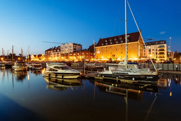 Gdansk Polônia Maio 2018 Veleiros Iates Luxo Ancorados Marina Gdansk — Fotografia de Stock