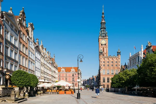 Gdansk Polônia Maio 2018 Rua Long Lane Cidade Velha Gdansk — Fotografia de Stock