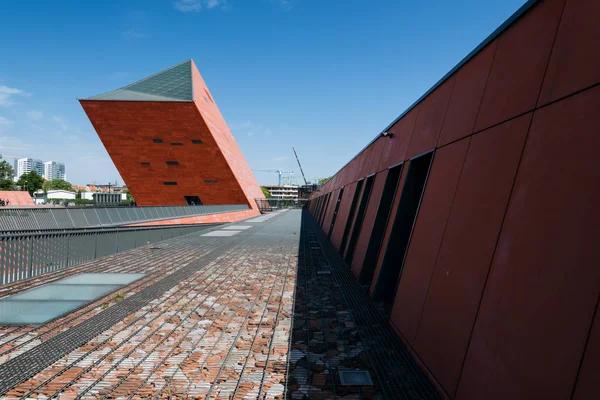 Gdansk, Polonya - 11 Mayıs 2018: İkinci Dünya Savaşı yaz, Gdansk, Polonya'nın Müzesi Buidling