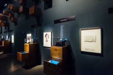 Gdansk, Polonya - 11 Mayıs 2018: İkinci Dünya Savaşı yaz, Gdansk, Polonya'nın Müzesi Buidling