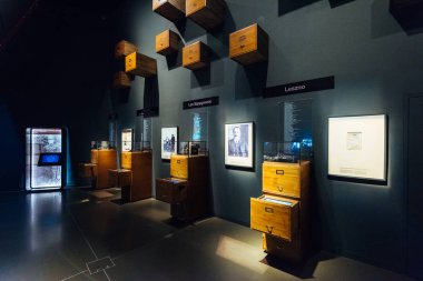 Gdansk, Polonya - 11 Mayıs 2018: İkinci Dünya Savaşı yaz, Gdansk, Polonya'nın Müzesi Buidling