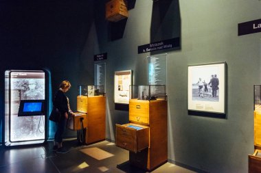 Gdansk, Polonya - 11 Mayıs 2018: İkinci Dünya Savaşı yaz, Gdansk, Polonya'nın Müzesi Buidling