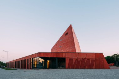 Gdansk, Polonya - 12 Mayıs 2018: İkinci Dünya Savaşı yaz, Gdansk, Polonya'nın Müzesi Buidling.