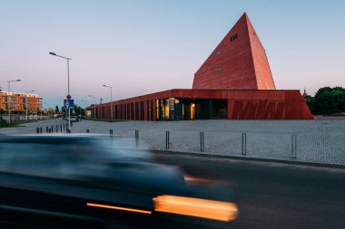 Gdansk, Polonya - 12 Mayıs 2018: İkinci Dünya Savaşı yaz, Gdansk, Polonya'nın Müzesi Buidling.