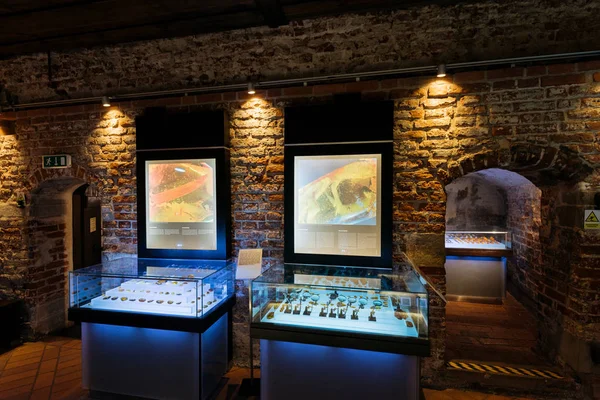 Gdansk, Polonya - 10 Mayıs 2018: Amber Müze Gdansk, sergi.