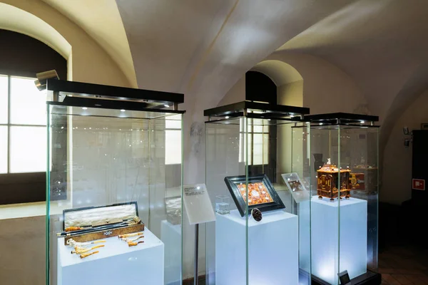 Gdansk, Polonya - 10 Mayıs 2018: Amber Müze Gdansk, sergi.