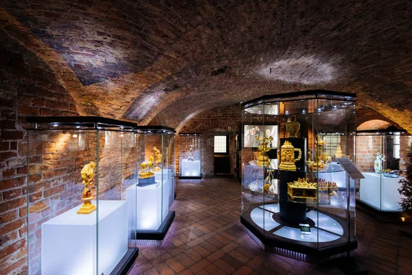 Gdansk, Polonya - 10 Mayıs 2018: Amber Müze Gdansk, sergi.
