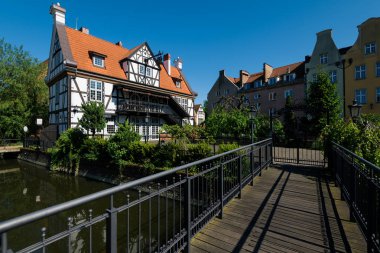 Gdansk, Polonya - 13 Mayıs 2018: Yaşlı Miller'in evi ve diğer Historycal mimari Gdansk, Polonya. 