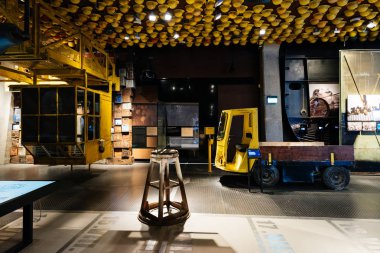 Gdansk, Polonya - 13 Mayıs 2018: Sergi, Gdansk, Polonya Avrupa Dayanışma Merkezi 