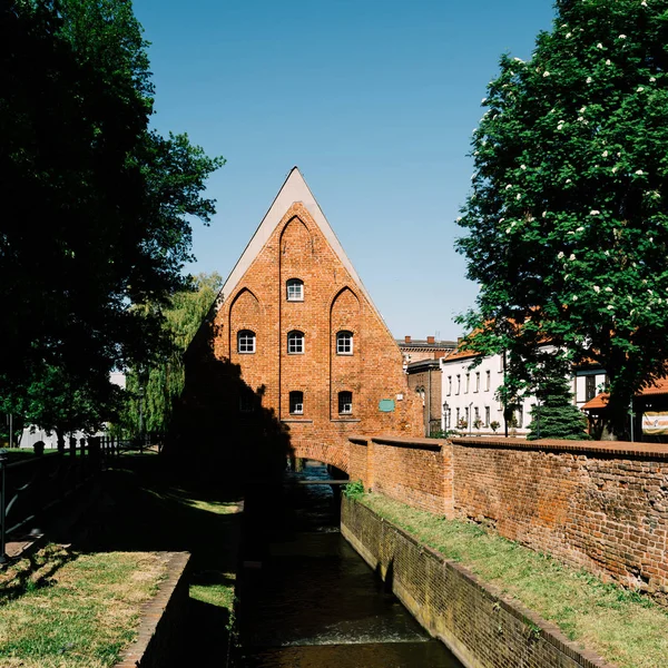 Gdansk, Pomerania, Polonya eski kasaba küçük değirmen.