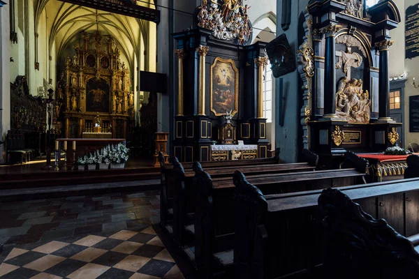 Gdansk Pologne Mai 2018 Intérieur Église Saint Nicolas Gdansk Pologne — Photo