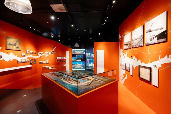 Göteborg, İsveç - 17 Mayıs 2018: Sergide Gothenburg akvaryum ve Deniz Müzesi.