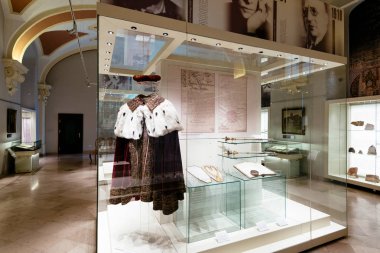 Wroclaw, Polonya - 26 Haziran 2018: Sergi Polonya Wroclaw Üniversitesi Müzesi'nde. 