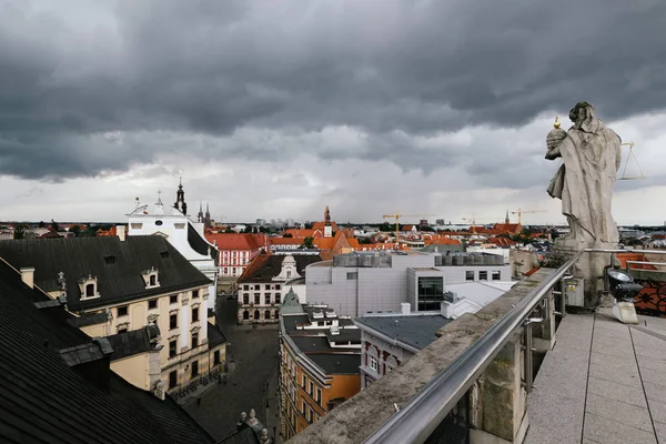 Вроцлав Польша Июня 2018 Года Бушующие Облака Над Старым Городом — стоковое фото
