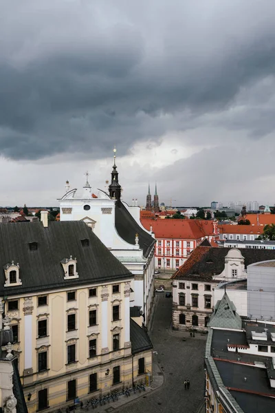 Wrocław Czerwca 2018 Burzliwy Chmury Nad Stare Miasto Wrocław — Zdjęcie stockowe