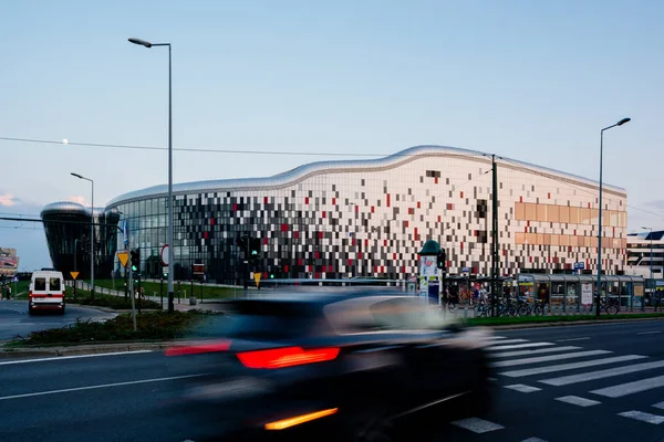 Krakow Polen Juli 2018 Natt Syn Kongresscentret Krakow Polen — Stockfoto