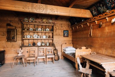 Zakopane, Polonya - 14 Eylül 2018: Zakopane, Polonya Tatra müzede sergide