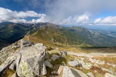 Manzara Tatra Mountain yakınındaki Kasprowy Wierch, Polonya 