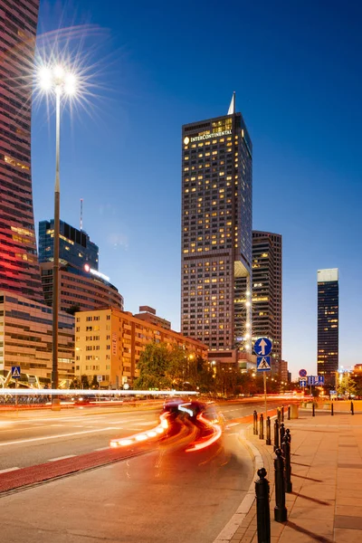 Варшава Вересня 2018 Році Регулювання Висоти Зростання Будівлі Центральному Діловому — стокове фото