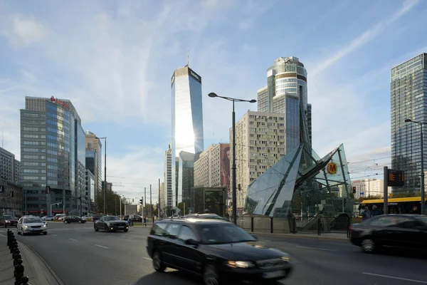 Warsaw Polonya Ekim 2018 Varşova Merkezi Distirct Görünümünü — Stok fotoğraf