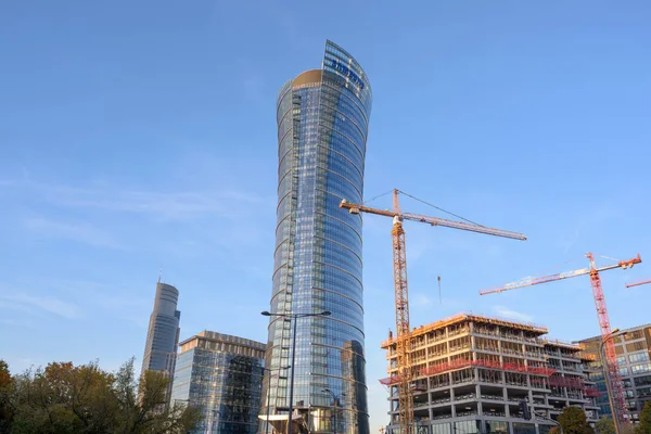 Varsovia Polonia Octubre 2018 Varsovia Spire Construction Site Polonia — Foto de Stock