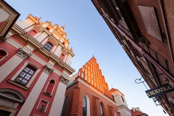 Oude Binnenstad Van Warschau John Kathedraal Het Heiligdom Van Onze — Stockfoto