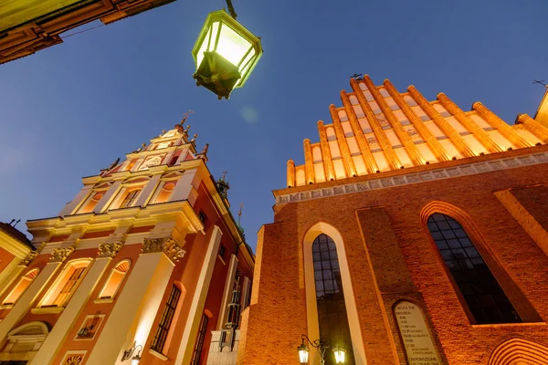 Παλιά Πόλη Της Βαρσοβίας Archcathedral Του Αγίου Ιωάννη Και Ιερό — Φωτογραφία Αρχείου