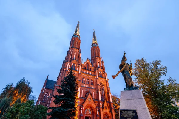 Varsavia Polonia Ottobre 2018 Veduta Serale Della Cattedrale San Florian — Foto Stock