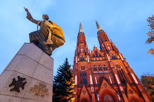 Varsovia Polonia Octubre 2018 Vista Nocturna Catedral San Florián Varsovia — Foto de Stock