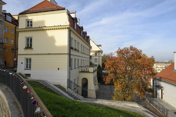 Warschau Polen November 2018 Wohngebäude Der Altstadt Von Warschau Herbst — Stockfoto