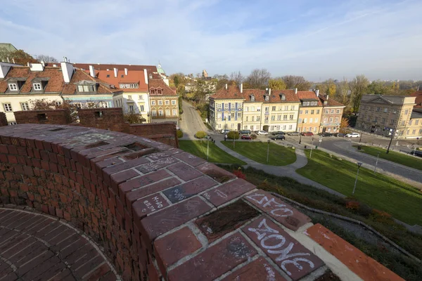 Varsóvia Polónia Novembro 2018 Edifícios Residenciais Cidade Velha Varsóvia Outono — Fotografia de Stock