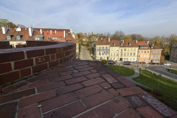 Varsovia Polonia Noviembre 2018 Edificios Residenciales Casco Antiguo Varsovia Otoño —  Fotos de Stock