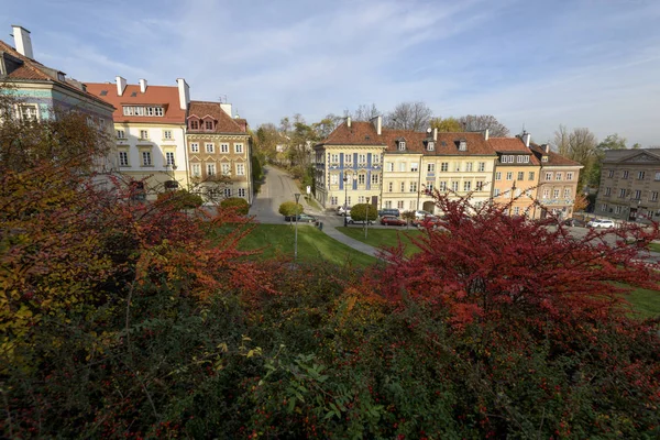 Warsaw Poland November 2018 Residential Buildings Old Town Warsaw Autumn — Stock Photo, Image