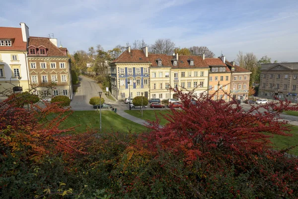 Warschau Polen November 2018 Wohngebäude Der Altstadt Von Warschau Herbst — Stockfoto