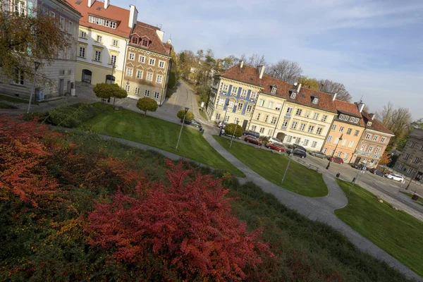 Warschau Polen November 2018 Wohngebäude Der Altstadt Von Warschau Herbst — Stockfoto