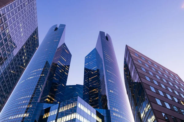 Business Towers Dusk Vista Sui Grattacieli Defense Parigi — Foto Stock