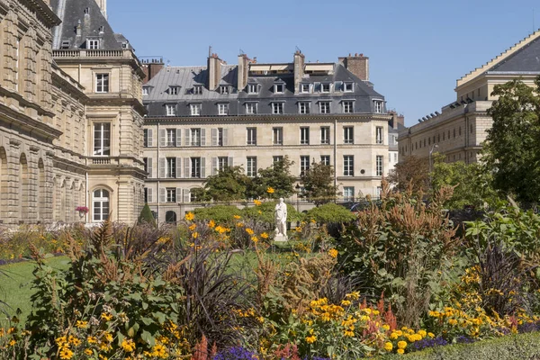 París Francia Septiembre 2019 Palacio Luxemburgo Con Flores París Francia — Foto de Stock